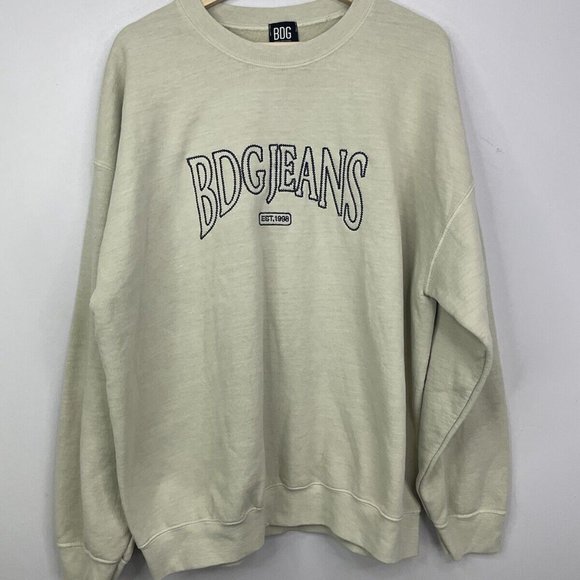 Urban Outfitters BDG Distressed Sweatshirt Size Large Oversized Vintage Style BN - Picture 2 of 9